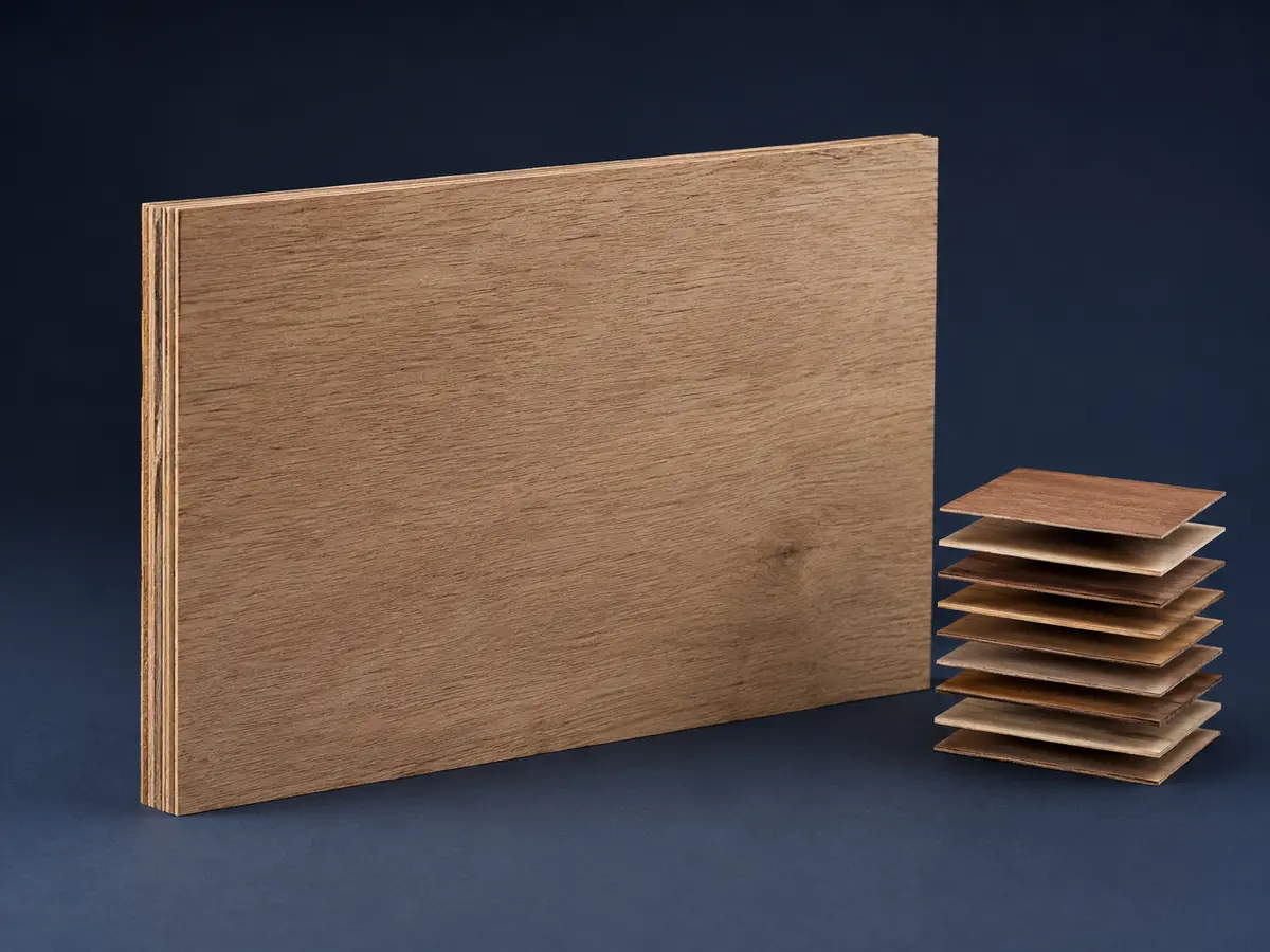 Material construction visualization for Disposable Packing Plywood: Core: Mixed hardwood